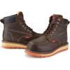 imageSUREWAY Mens Heavy Duty SoftCompositeSteel Toe Work Boots for MenComfortableGoodyearWeltFull Grain Leather6 in Wedge Moc Toe Construction BootsShoesSoft Toe Brown