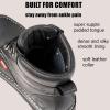 imageSUREWAY Mens Heavy Duty SoftCompositeSteel Toe Work Boots for MenComfortableGoodyearWeltFull Grain Leather6 in Wedge Moc Toe Construction BootsShoesWateproof Soft Toe Black