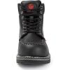 imageSUREWAY Mens Heavy Duty SoftCompositeSteel Toe Work Boots for MenComfortableGoodyearWeltFull Grain Leather6 in Wedge Moc Toe Construction BootsShoesWateproof Soft Toe Black