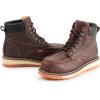 imageSUREWAY Mens Heavy Duty SoftCompositeSteel Toe Work Boots for MenComfortableGoodyearWeltFull Grain Leather6 in Wedge Moc Toe Construction BootsShoesWaterproof  Composite Toe  Dark Brown