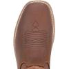 imageSUREWAY Mens Western Square Toe Cowboy Boots for MenSoftSteel Toe Full Grain Leather Slip On Pull On Work Boots for Construction FarmingSteel Toe Brown