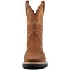 imageSUREWAY Mens Western Square Toe Cowboy Boots for MenSoftSteel Toe Full Grain Leather Slip On Pull On Work Boots for Construction FarmingWaterproof Soft Toe Brown