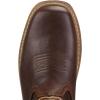 imageSUREWAY Mens Western Square Toe Cowboy Boots for MenSoftSteel Toe Full Grain Leather Slip On Pull On Work Boots for Construction FarmingWaterproof Steel Toe Dark Brown
