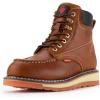 imageSUREWAY Mens Heavy Duty SoftCompositeSteel Toe Work Boots for MenComfortableGoodyearWeltFull Grain Leather6 in Wedge Moc Toe Construction BootsShoesSoft Toe Light Brown