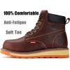 imageSUREWAY 6 in Mens Heavy Duty SoftSteel Toe Work Boots for MenGoodyear WeltedFull Grain LeatherSlip ResistantEH Safety Industrial Construction BootSoft Toe Dark Brown