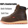 imageSUREWAY 6 in Mens Heavy Duty SoftSteel Toe Work Boots for MenGoodyear WeltedFull Grain LeatherSlip ResistantEH Safety Industrial Construction BootSoft Toe Brown