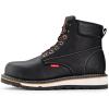 imageSUREWAY 6 in Mens Heavy Duty SoftSteel Toe Work Boots for MenGoodyear WeltedFull Grain LeatherSlip ResistantEH Safety Industrial Construction BootSoft Toe Black White