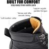 imageSUREWAY 6 in Mens Heavy Duty SoftSteel Toe Work Boots for MenGoodyear WeltedFull Grain LeatherSlip ResistantEH Safety Industrial Construction BootSoft Toe Black White