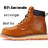 imageSUREWAY 6 in Mens Heavy Duty SoftSteel Toe Work Boots for MenGoodyear WeltedFull Grain LeatherSlip ResistantEH Safety Industrial Construction BootSteel Toe Light Brown