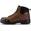 imageSUREWAY Mens Waterproof Steel Toe Work BootsShoes for MenGenuine Full Grain LeatherDurableampamp ComfortableLightweightOilSlip ResistantWaterproof Steel Toe Lt Brown