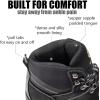 imageSUREWAY Mens Waterproof Steel Toe Work BootsShoes for MenGenuine Full Grain LeatherDurableampamp ComfortableLightweightOilSlip ResistantWaterproof Steel Toed Black