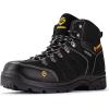 imageSUREWAY Mens Waterproof Steel Toe Work BootsShoes for MenGenuine Full Grain LeatherDurableampamp ComfortableLightweightOilSlip ResistantWaterproof Steel Toed Black
