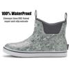 imageSUREWAY Mens Ankle Fishing Deck Boots for MenWaterproofProfessional NonSlip Soles for Wet Slippery SurfaceNeoprene Rubber Rain BootShoes for Hunting Boating GardeningHarbo Mist