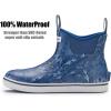 imageSUREWAY Mens Ankle Fishing Deck Boots for MenWaterproofProfessional NonSlip Soles for Wet Slippery SurfaceNeoprene Rubber Rain BootShoes for Hunting Boating GardeningSet Sail