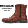 imageSUREWAY Mens Western Chelsea Cowboy Boots for Men Square ToeAllWeather Rugged SlipOn WorkCasualDress Boots Shoes for MenBuilt for Comfort ampamp Durability7 Inch Brown