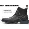 imageSUREWAY Mens Western Chelsea Cowboy Boots for Men Square ToeAllWeather Rugged SlipOn WorkCasualDress Boots Shoes for MenBuilt for Comfort ampamp Durability6 Inch Black