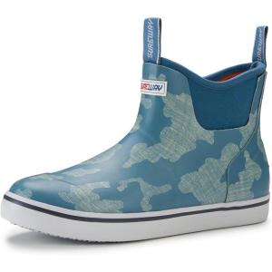 imageSUREWAY Mens Ankle Fishing Deck Boots for MenWaterproofProfessional NonSlip Soles for Wet Slippery SurfaceNeoprene Rubber Rain BootShoes for Hunting Boating GardeningLakes Blue
