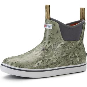 imageSUREWAY Mens Ankle Fishing Deck Boots for MenWaterproofProfessional NonSlip Soles for Wet Slippery SurfaceNeoprene Rubber Rain BootShoes for Hunting Boating GardeningOverland