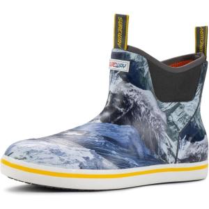 imageSUREWAY Mens Ankle Fishing Deck Boots for MenWaterproofProfessional NonSlip Soles for Wet Slippery SurfaceNeoprene Rubber Rain BootShoes for Hunting Boating GardeningSnowmountain