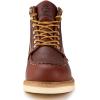 imageSUREWAY 6 in Mens Soft Toe Work Boots for MenFull Grain LeatherGoodyearWeltNonSlip EH Safety Industial Construction Wedge Moc Toe Work BootsShoesSoft Toe Dk Brown