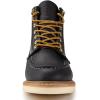 imageSUREWAY 6 in Mens Soft Toe Work Boots for MenFull Grain LeatherGoodyearWeltNonSlip EH Safety Industial Construction Wedge Moc Toe Work BootsShoesSoft Toe Black