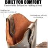 imageSUREWAY Mens 10 inch Western Cowboy Work Boots for Men Square ToePremium Full Grain LeatherGoodyear WeltedSuperior OilSlipWater ResistantSoft Toe Brown1008