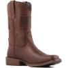 imageSUREWAY Mens 10 inch Western Cowboy Work Boots for Men Square ToePremium Full Grain LeatherGoodyear WeltedSuperior OilSlipWater ResistantSoft Toe Brown1002