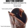 imageSUREWAY Mens 10 inch Western Cowboy Work Boots for Men Square ToePremium Full Grain LeatherGoodyear WeltedSuperior OilSlipWater ResistantSoft Toe Brown1003