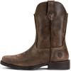 imageSUREWAY Mens 10 inch Western Cowboy Work Boots for Men Square ToePremium Full Grain LeatherGoodyear WeltedSuperior OilSlipWater ResistantSoft Toe Brown1008