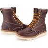 imageSUREWAY Mens 8 in Wedge Moc SoftSteel Toe Work Boots for MenFullGrain LeatherGoodyear WeltEHSafety Industrial Construction BootsShoes for WomenSoft Toe Dark Brown