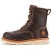 imageSUREWAY Mens 8 in Wedge Moc SoftSteel Toe Work Boots for MenFullGrain LeatherGoodyear WeltEHSafety Industrial Construction BootsShoes for WomenWaterproof Soft Toe Deep Brown