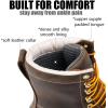 imageSUREWAY Mens 8 in Wedge Moc SoftSteel Toe Work Boots for MenFullGrain LeatherGoodyear WeltEHSafety Industrial Construction BootsShoes for WomenWaterproof Soft Toe Brown