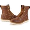 imageSUREWAY Mens 8 in Wedge Moc SoftSteel Toe Work Boots for MenFullGrain LeatherGoodyear WeltEHSafety Industrial Construction BootsShoes for WomenWaterproof Soft Toe Tobacco