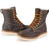 imageSUREWAY Mens 8 in Wedge Moc SoftSteel Toe Work Boots for MenFullGrain LeatherGoodyear WeltEHSafety Industrial Construction BootsShoes for WomenWaterproof Soft Toe Brown