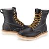 imageSUREWAY Mens 8 in Wedge Moc SoftSteel Toe Work Boots for MenFullGrain LeatherGoodyear WeltEHSafety Industrial Construction BootsShoes for WomenWaterproof Soft Toe Black