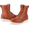 imageSUREWAY Mens 8 in Wedge Moc SoftSteel Toe Work Boots for MenFullGrain LeatherGoodyear WeltEHSafety Industrial Construction BootsShoes for WomenWaterproof Soft Toe Light Brown