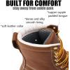 imageSUREWAY Mens 8 in Wedge Moc SoftSteel Toe Work Boots for MenFullGrain LeatherGoodyear WeltEHSafety Industrial Construction BootsShoes for WomenWaterproof Soft Toe Tobacco
