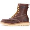 imageSUREWAY Mens 8 in Wedge Moc SoftSteel Toe Work Boots for MenFullGrain LeatherGoodyear WeltEHSafety Industrial Construction BootsShoes for WomenWaterproof Steel Toe Dark Brown
