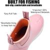 imageSUREWAY Womens Ankle Fishing Deck Boots for WomenShort Waterproof Neoprene Rubber Rain BootsLightweight Garden Work Shoes for WomenUpgraded Slip ResistantDurable ComfortablePink