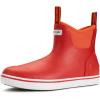 imageSUREWAY Womens Ankle Fishing Deck Boots for WomenShort Waterproof Neoprene Rubber Rain BootsLightweight Garden Work Shoes for WomenUpgraded Slip ResistantDurable ComfortableRed