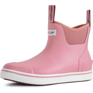 imageSUREWAY Womens Ankle Fishing Deck Boots for WomenShort Waterproof Neoprene Rubber Rain BootsLightweight Garden Work Shoes for WomenUpgraded Slip ResistantDurable ComfortablePink
