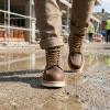 image:imageSUREWAY 6 in Mens SoftSteel Toe Work Boots for MenFull Grain LeatherGoodyearWeltNonSlip EH Safety Industial Construction Wedge Moc Toe Work BootsShoesSteel Toe Brown