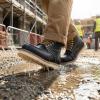 image:imageSUREWAY 6 in Mens SoftSteel Toe Work Boots for MenFull Grain LeatherGoodyearWeltNonSlip EH Safety Industial Construction Wedge Moc Toe Work BootsShoesSoft Toe Black