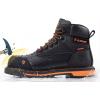 image:imageSUREWAY Mens 6 SoftComposite Toe Heavy Duty Waterproof Work Boot GoodyearWelt OilSlip Resistant DualDensity Comfortable Outsole Crazy Horse Leather EH Construction Industrial Safety Work BootsWaterproof Composite Black Orange