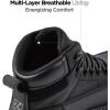 image:imageSUREWAY Mens 6 SoftComposite Toe Heavy Duty Waterproof Work Boot GoodyearWelt OilSlip Resistant DualDensity Comfortable Outsole Crazy Horse Leather EH Construction Industrial Safety Work BootsWaterproof Composite Toe Black