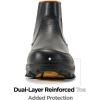 image:imageSUREWAY Mens Slip On Chelsea Work Boots for MenExtremely ComfortableThicker Genuine LeatherSuperior OilSlip Resistant Rubber SoleBlack