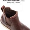 image:imageSUREWAY Mens Slip On Chlesea Work Boots for Men  Soft ToeLightweight ComfortableFull Grain LeatherSlipresistant Wedge SoleDark Brown