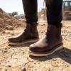 image:imageSUREWAY Mens Slip On Chlesea Work Boots for Men  Soft ToeLightweight ComfortableFull Grain LeatherSlipresistant Wedge SoleDark Brown