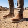 image:imageSUREWAY Mens Slip On Chlesea Work Boots for Men  Soft ToeLightweight ComfortableFull Grain LeatherSlipresistant Wedge SoleLight Brown
