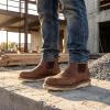 image:imageSUREWAY Mens Slip On Chlesea Work Boots for Men  Soft ToeLightweight ComfortableFull Grain LeatherSlipresistant Wedge SoleTobacco